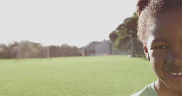 Child Enjoying a Sunny Day in a Park - Download Free Stock Images Pikwizard.com