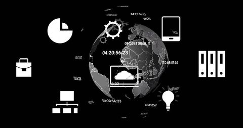 Digital data visuals symbolizing global connectivity and ai