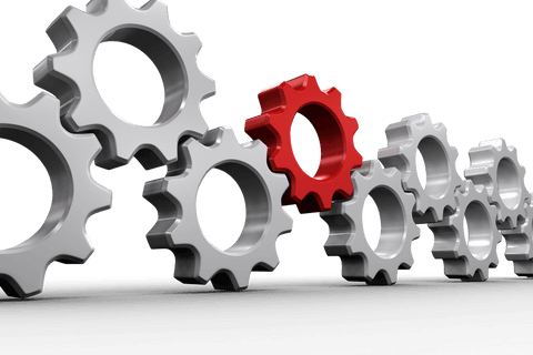 Transparent Red Cog with White Gears Aligning in Motion - Download Free Stock Videos Pikwizard.com
