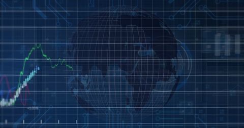 Global Finance and Economy Interface with Digital Graphs - Download Free Stock Images Pikwizard.com
