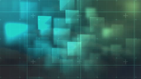 Futuristic Blue Green Digital Interface with Virtual Grid