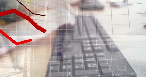Business Graphs Technology Concept with Declining Trends - Download Free Stock Images Pikwizard.com