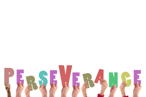 Hands Holding Perseverance Letters on Transparent Background - Download Free Stock Videos Pikwizard.com