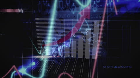 Dynamic Financial Growth and Statistics Chart Animation