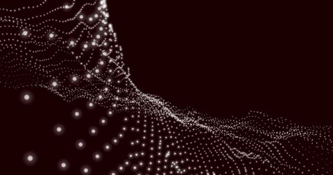 Abstract Digital Wave of Moving Points on Dark Background - Download Free Stock Images Pikwizard.com