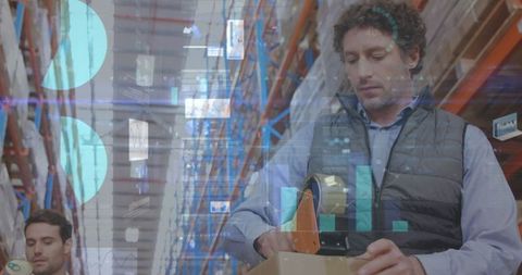 Warehouse Operations with Overlay of Data Visualization