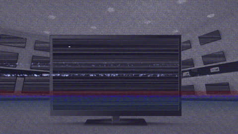 Glitch Art Showing Television Static and Relay Monitors
