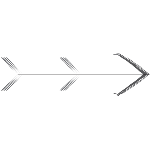 Thin Black Arrow Illustration on Transparent Background