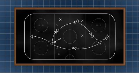 Ice Hockey Strategy Diagram on Chalkboard Concept - Download Free Stock Images Pikwizard.com