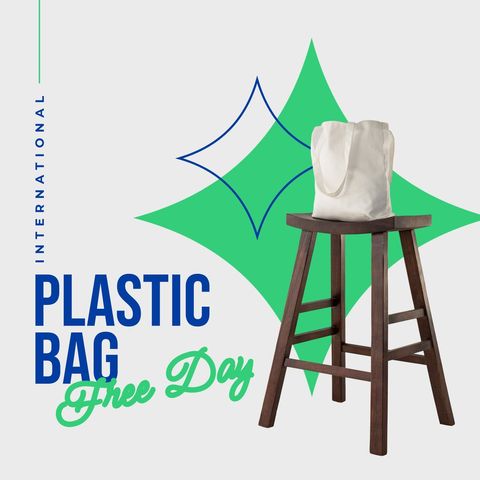 celebration of international plastic bag free day with eco-friendly tote - Download Free Stock Templates Pikwizard.com