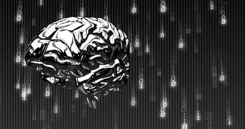 Futuristic Human Brain with Binary Codes Symbolizing Data Processing - Download Free Stock Images Pikwizard.com