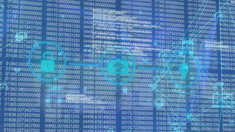 Futuristic Digital Data Network Interface