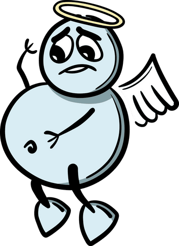 transparent emoji angel feeling unwell with halo wings - Download Free Stock Videos Pikwizard.com