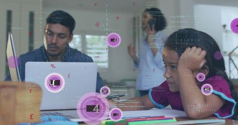 Digital Learning at Home with Family and Technological Elements