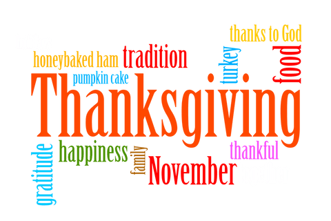 Thanksgiving tradition graphic with transparent background