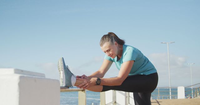 Senior Woman Stretching Before Workout Outdoors - Download Free Stock Images Pikwizard.com