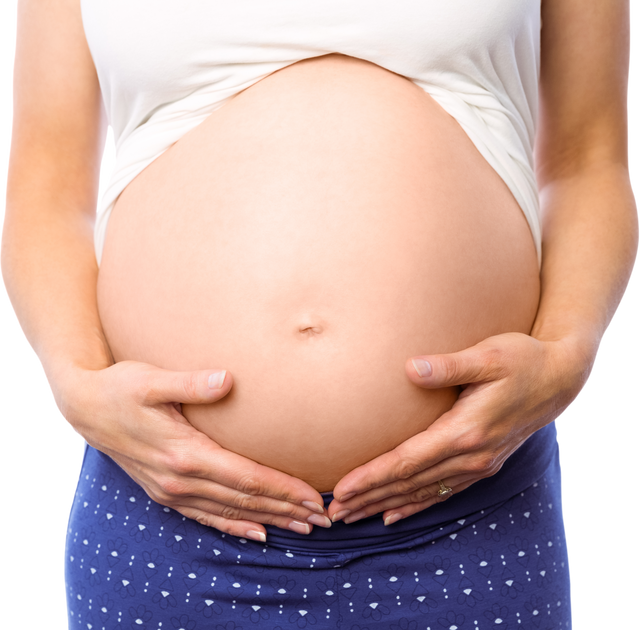 Close-up Transparent Image of Pregnant Woman Holding Bump - Download Free Stock Videos Pikwizard.com