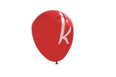 red balloon featuring letter k on transparent background - Download Free Stock Videos Pikwizard.com