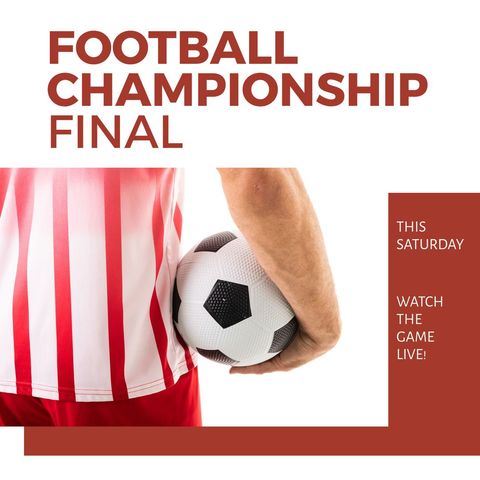 Football Championship Advertisement with Player - Download Free Stock Templates Pikwizard.com