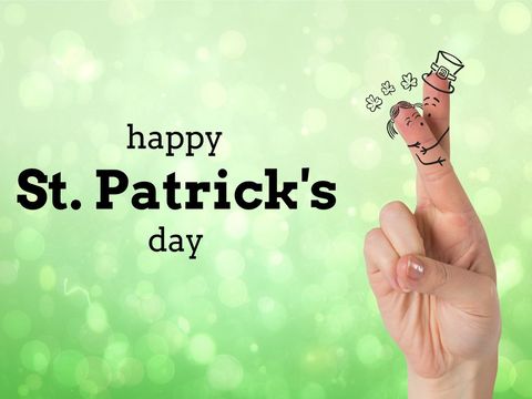 St. Patrick's Day Celebration with Leprechaun Finger Art - Download Free Stock Templates Pikwizard.com