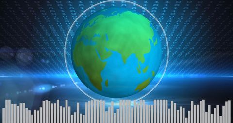digital earth with binary code and data visualization - Download Free Stock Images Pikwizard.com