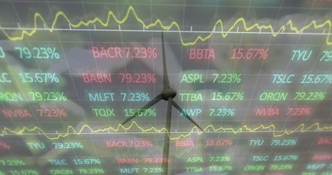 Wind Turbine Blades and Stock Market Data Reflect Eco Investments