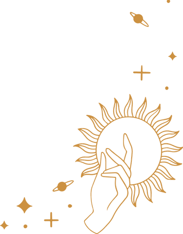 hand touching radiant sun celestial design on transparent background - Download Free Stock Videos Pikwizard.com