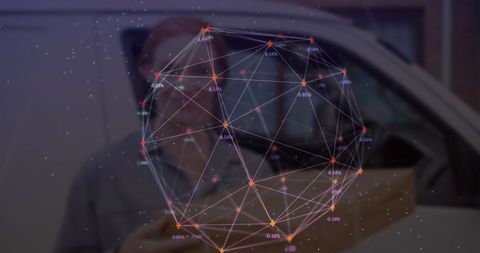 Digital connectivity in logistics concept illustration