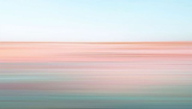 Calming pastel horizon suggesting serene coastal gradient with soft horizontal bands