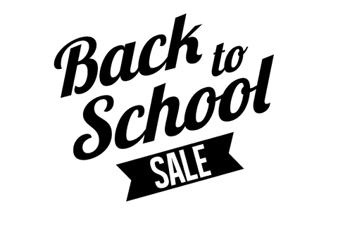 Back to School Sale Text on Transparent Background