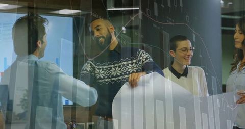 Diverse Team Collaborating on Blueprint for Corporate Strategy