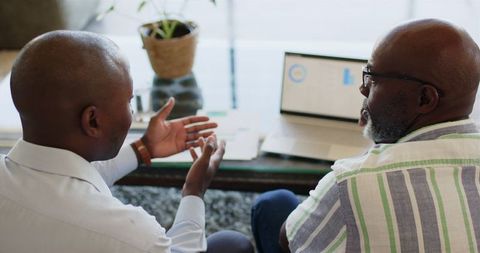 Financial advisory meeting discussing data analysis