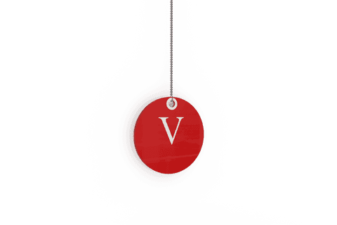 transparent red tag with letter v on clear chain - Download Free Stock Videos Pikwizard.com