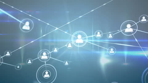 Global Digital Networking with Futuristic Icons