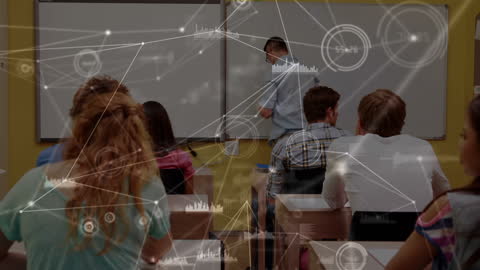 Futuristic Education Concept with Data Animation