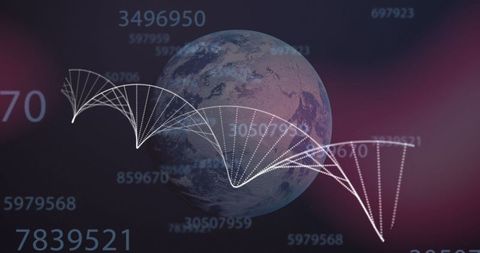 revolving 3d dna strand with global biotech influence - Download Free Stock Images Pikwizard.com