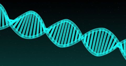 Glowing Blue DNA Strand on Dark Background - Download Free Stock Images Pikwizard.com