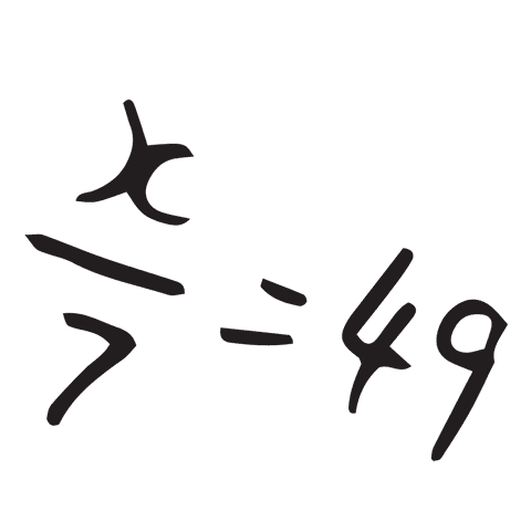 Math equation on transparent background for education concept