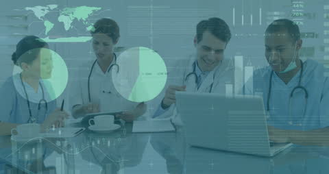 Doctors Collaborating on Data Analysis in Medical Environment