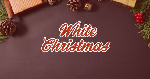 Christmas Greeting Card with Decorative Seasonal Elements