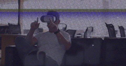Futuristic Businessman Using VR Headset with Glitch Effect - Download Free Stock Images Pikwizard.com
