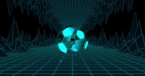 digital football in futuristic cyber space - Download Free Stock Images Pikwizard.com