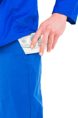 transparent handyman pocketing hundred dollar bills - Download Free Stock Videos Pikwizard.com