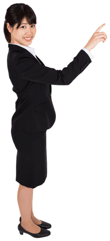 smiling asian businesswoman gesturing on transparent background - Download Free Stock Videos Pikwizard.com