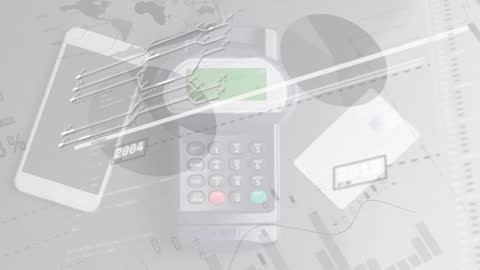 Digital Transaction Concept with Interactive Data Overlay