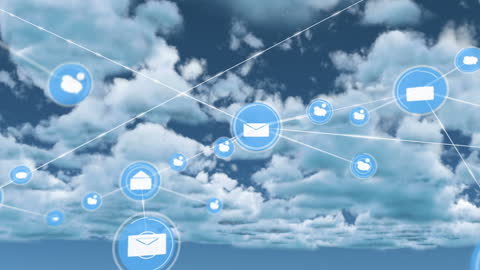 Cloud Computing and Digital Networking Concept Background