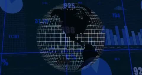 Dynamic Rotating Globe with Real-Time Data Overlays