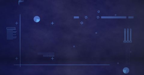 Abstract Digital Interface with Geometric Graphics on Blue Background - Download Free Stock Images Pikwizard.com