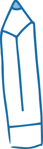 minimalist transparent pencil icon in blue outline - Download Free Stock Videos Pikwizard.com