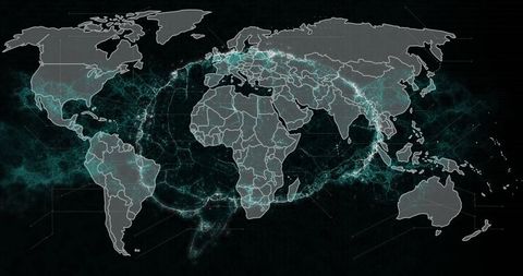 World Map with Digital Neural Network Connections - Download Free Stock Images Pikwizard.com